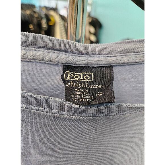 Polo By Ralph Lauren Vintage 90's Perwinkle Blue Long Sleeve Shirt Mens size XL - Picture 5 of 9